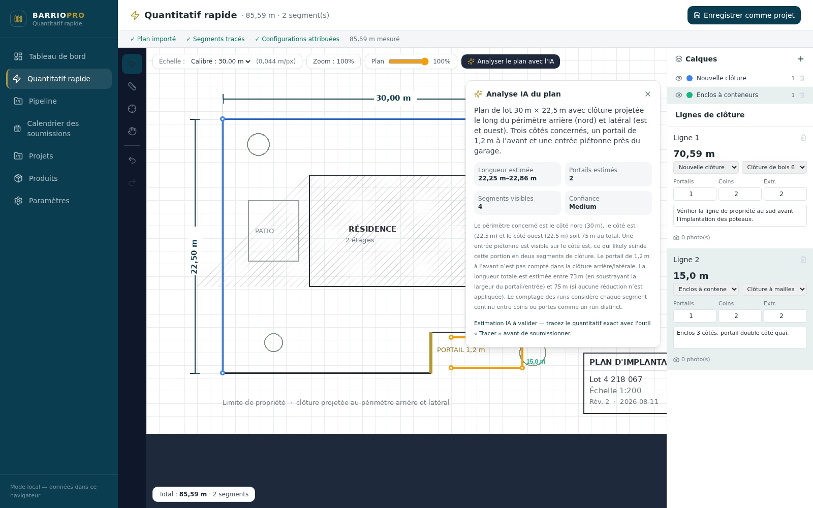 Analyse IA du plan
